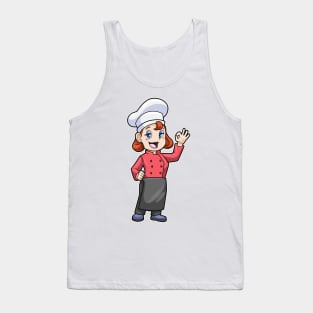 Chef with Cooking apron Tank Top